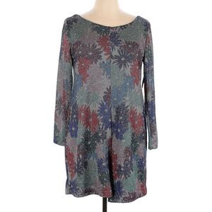 Splendid x Margherita Romper Size XL Metallic Floral Long Sleeve Missoni NEW
